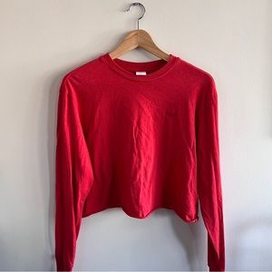 Aritzia TNA cropped long sleeve top